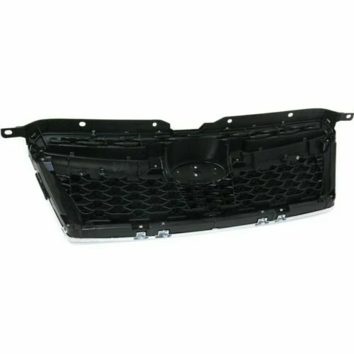 Rejilla delantera negra con moldura cromada para Subaru Legacy 2013 2014 Foto 2 de 2