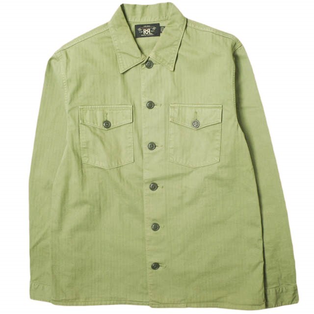 RRL BARROW MILITARY HBT SHIRT 782819221001 M Olive Double RL 