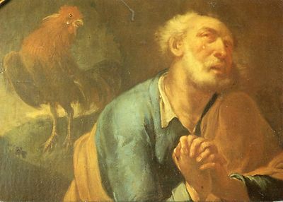Old art postcard - Fulda - Herrlein - Peter's repentance