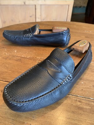 Bass Black Pebble Grain Penny Loafer Drivers 11.5 M | eBay display picture 2