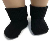 Black Knit Sport Socks for 18 inch Doll Clothes Girl Boy Accessories