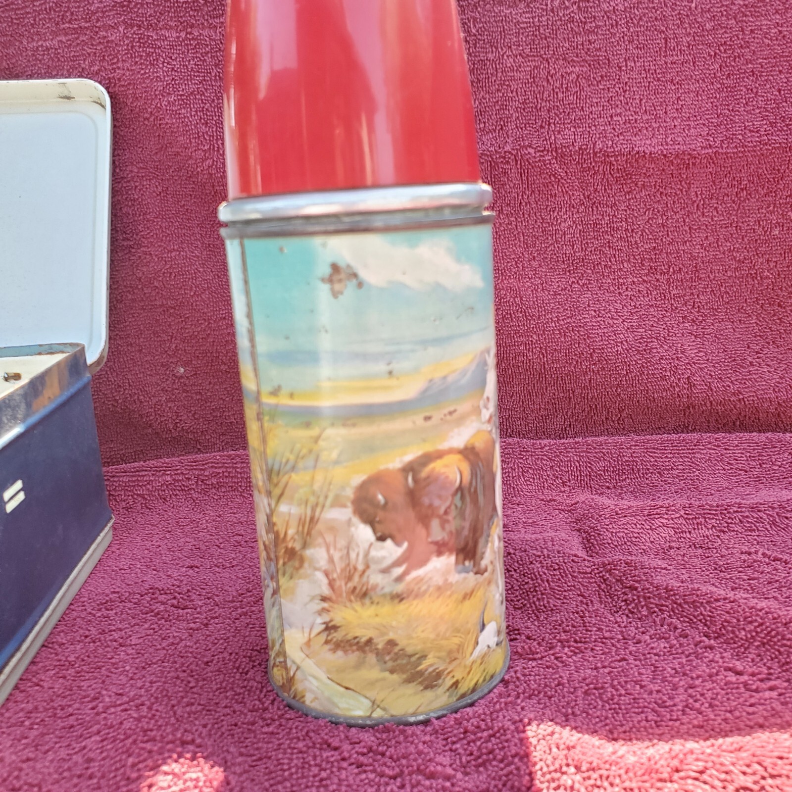 Vintage Brave Eagle metal lunch boxes w thermos eBay