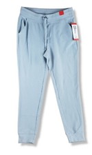 Andrew Marc New York Women's Jogger Sweatpants Rib Knit Pants Blue M