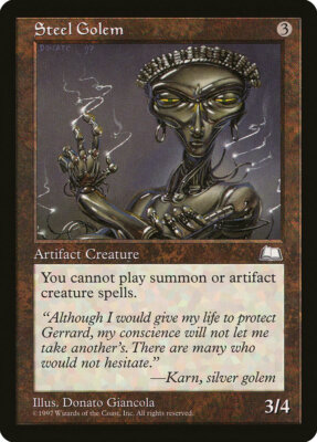 MTG STEEL GOLEM EXC - SILBER GOLEM - WL - MAGIC