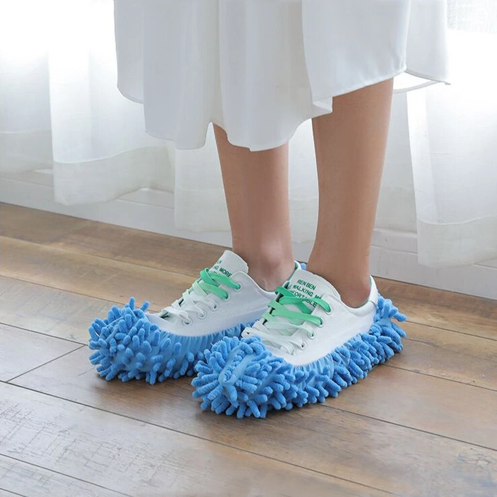 Wipe Slippers Mop Mop Lazy Chenille Caps Shoes Set Single Shoe