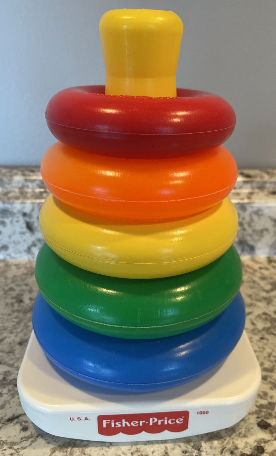 Fisher Price Rock A Stack Rocking Stacker 1050 Rainbow Rings Vin