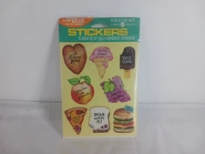 Vintage American Greetings Fast Food/Fruit Stickers 7 Sheets - Encouragement