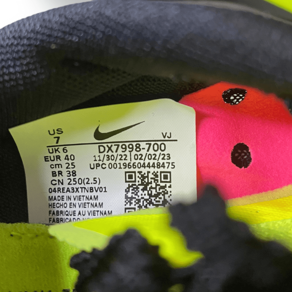 Nike Rival Waffle 6 Cross Country Volt Black Pink DX7998-700 size 7/ 8.5 Womens Nike Rival Waffle 6 Cross Country Volt Black Pink White  main image 4