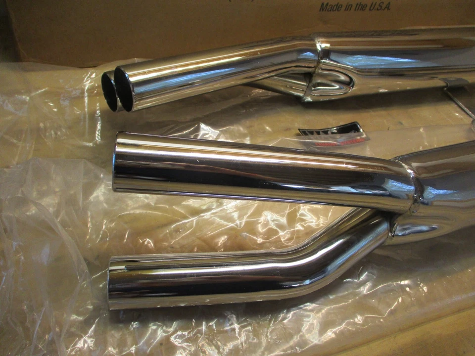 NUEVO 1977 1978 HONDA CB750K PUNTA ACAMPANADA DOBLE DESLIZAMIENTO SILENCIADORES DE ESCAPE MAC 001-1511 Foto 3 de 4