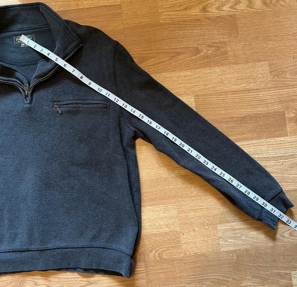 Pendleton Dark Gray 1/4 Zip Pull Over Sweater Jac… - image 5