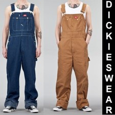 Dickies BIB Overall DB100 Mens loose fit Denim Latzhose Jeans Blau Braun Schwarz