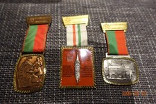3x Wanderabzeichen, Abzeichen Wandertag Naturfreunde Ochsenfurt 1972, 1973, 1975