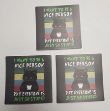 Crazy Cat Lady Stickers Lot of 3 *WORLDWIDE 🌐 SHIPPING*