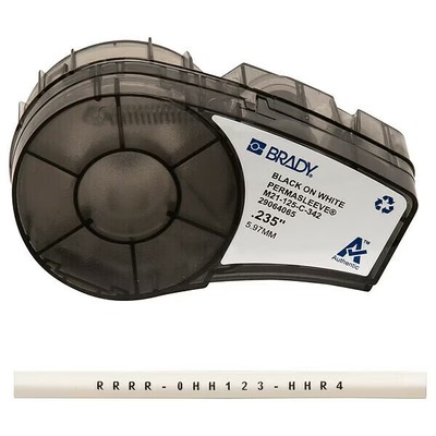 Brady Label Tape Cartridge, Black/White, Labels/Roll: Contin M21-125-C-342