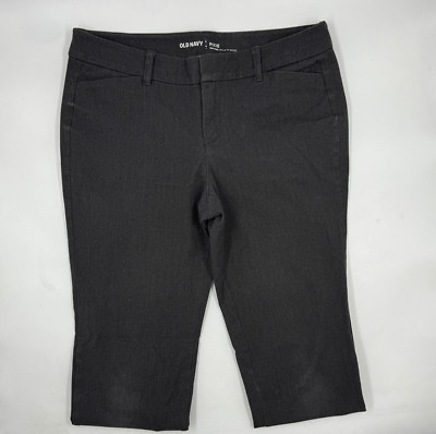 Old Navy Women's Pixie Pants Size 6 Charcoal Cotton Blend Stretch Ankle Fit