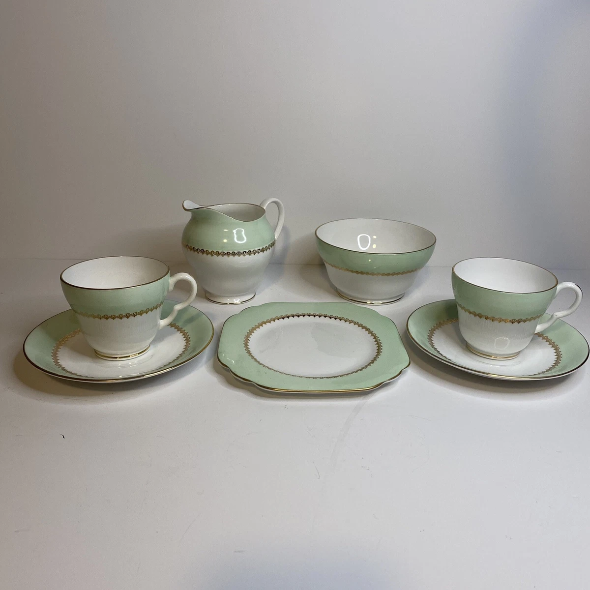 Vintage Tea set Stanley Fine Bone China made in England 5 Piece Cream Sugar