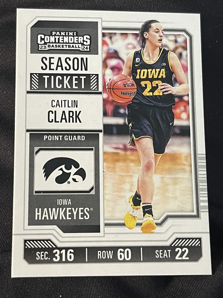 Caitlin Clark 2024 Contenders Season Ticket CC1 Rookie Card