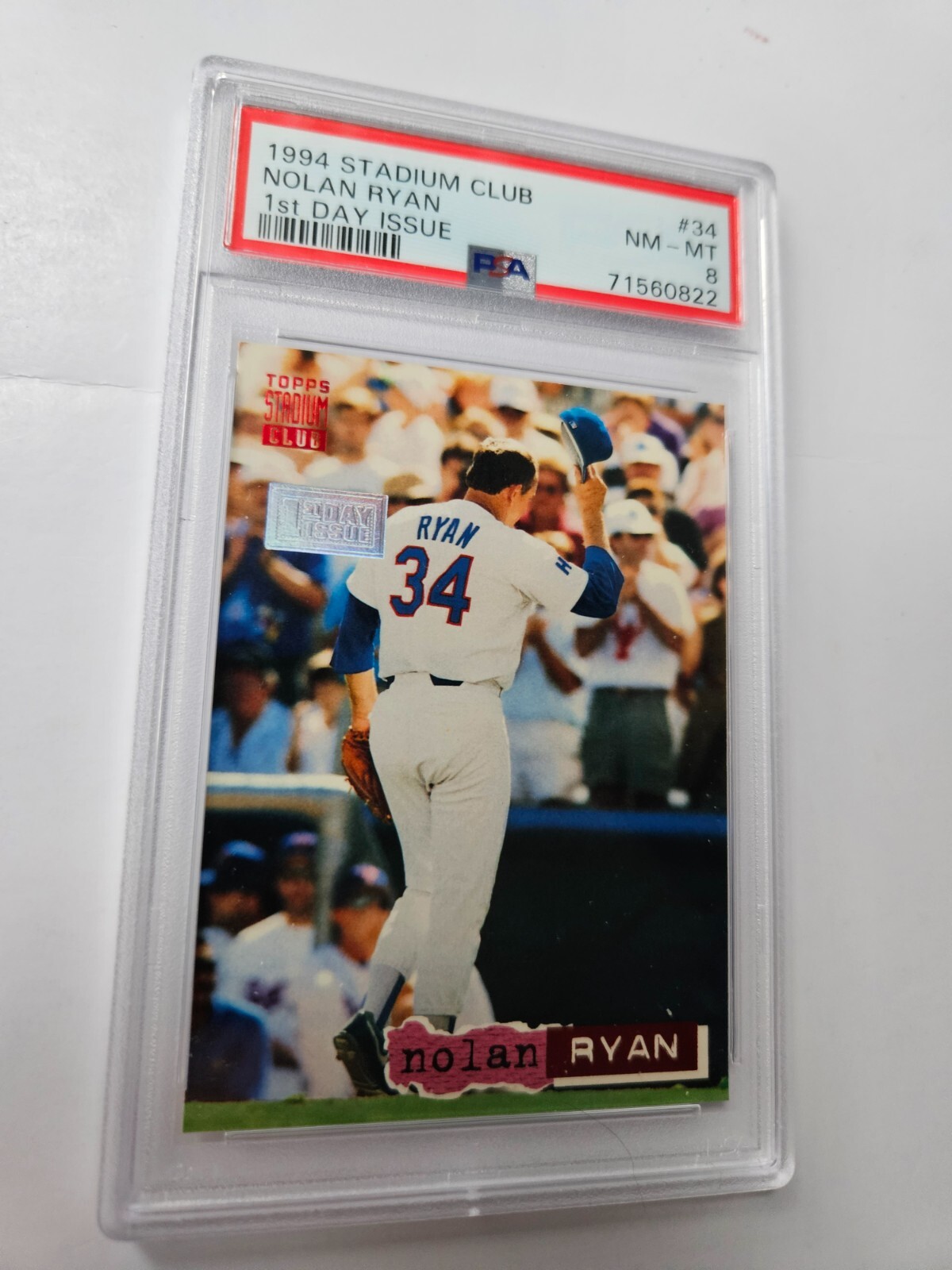 1994 Stadium Club Nolan Ryan #34 1st Day Issue Texas Ranger PSA 8