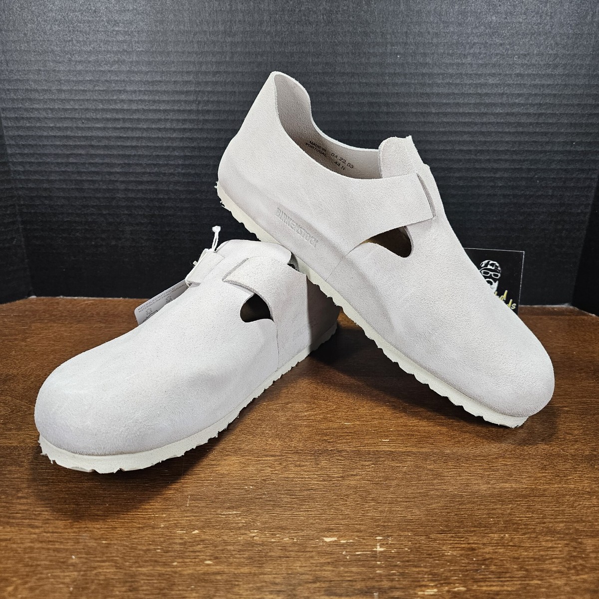 Men's Birkenstock London BS Suede Antique White Leather