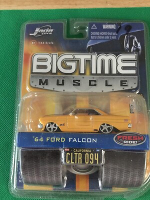 64 Ford Falcon Yellow Bigtime Muscle Jada Toys Dub City Diecast 1 