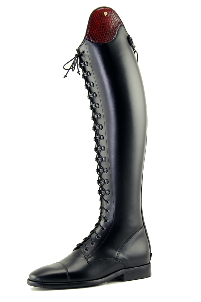 PETRIE RIMINI Dressage BOOTS! Full Laces,zipper - plain, patent rand ...