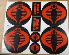 GI Joe Cobra Viper Glider Original Unused Sticker Decal Sheet 1983 Hasbro NOS