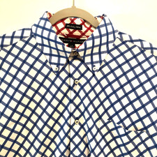 VTG TOMMY HILFIGER Men's L  80's 2ply Fabric, LS 100 Cotton Striped Shirt 2004