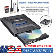External CD DVD Drive USB 3.0 Writer Burner Player for PC Laptop Windows 11 10