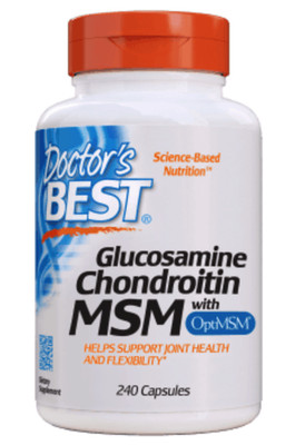 Doctor's Best Glucosamin Chondroitin MSM mit OptiMSM (Glucosamin) - 240 Kapseln