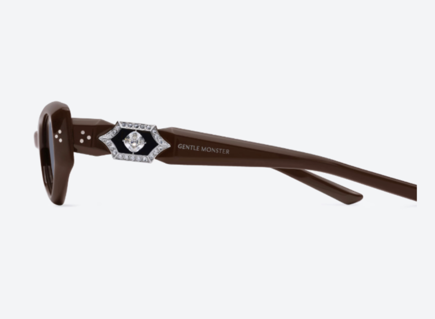 Gentle Monster Ruvy Van BR3 Sunglasses Brown/Black With Case New