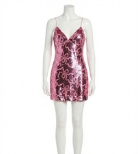 Loveshackfancy Sabeline Sequin Winding Bow Mini Dress Size 2