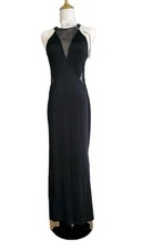 Mignon Maxi Dress Lace Beaded Embroidered Long Back Evening Party Luxury Size 4