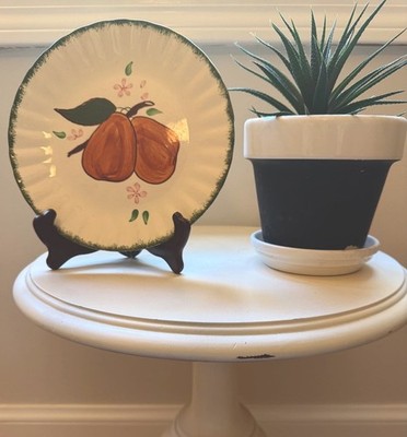 Two Vintage Blue Ridge Southern Pottery Plate Fruit Hand Painted