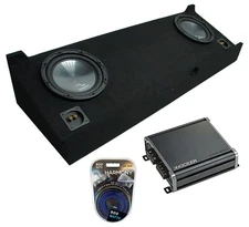 2007-2013 GMC Sierra Crew Cab Truck Harmony R104 Dual 10" Sub Box & CXA400.1 Amp