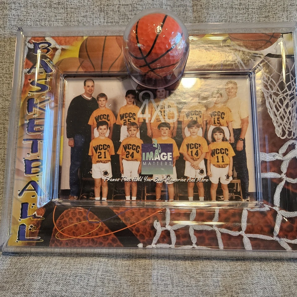 Marco de fotos deportivo 3D 4x6 pared escritorio decoración baloncesto imagen importa EE. UU. Lote 2 Foto 2 de 4
