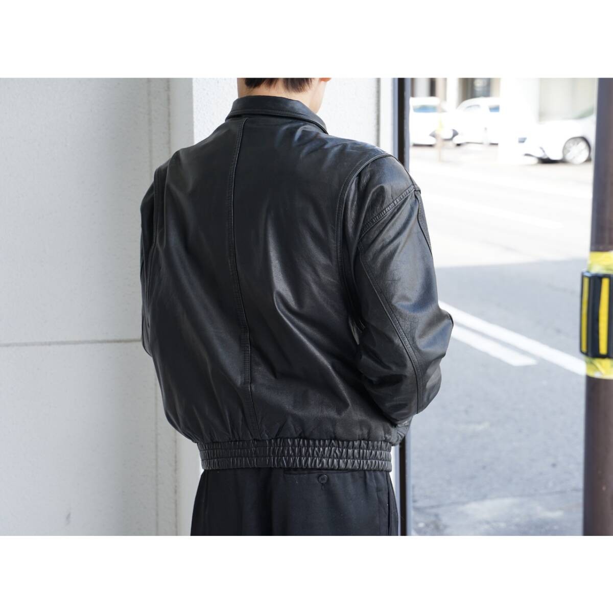 Charley Leather Jacket Cowhide Notation 42 Actual… - image 3