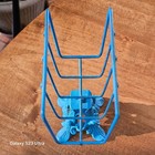 Cast Iron Pedestal Letter Napkin Holder Hand Towel Holder Ornate Blue Tabletop — photo 10