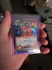 GRAE KESSINGER 2024 TOPPS CHROME PURPLE REFRACTOR ROOKIE ON CARD AUTO /250. rookie card picture