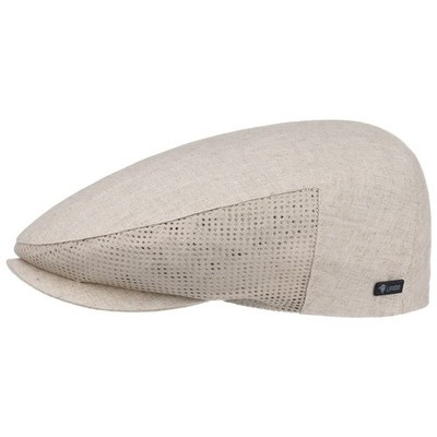 Lipodo Linen Flat Cap Men Peaked Cap 60% Cotton 40% Linen Made in Italy Mesh ...