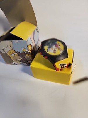 The Simpsons HOMER Electronic Talking Watch ''Mmm...Burger'' NIB Burger King Promo