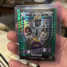 2021 Panini Prizm JA’MARR CHASE Green Pulsar Prizm /25 SP Rookie LSU Bengals