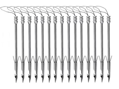 15PCS Fish Shooting Darts Slingshot Arrows Stainless Steel Fishing