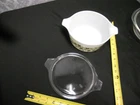 Vintage Pyrex Spring Blossom Crazy Daisy White 474-B with Lid 1.5 qt Casserole