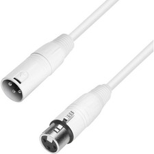 Adam Hall K4 MMF 0100 SNOW XLR Cable 1x XLR plug - 1x XLR socket 1.00 m White