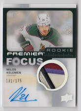 2023-24 UD Premier Patch Autograph Rookie LOGO Milos Kelemen Rookie Auto /175