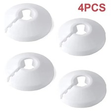 Pack of 4 15mm White Plastic Radiator Pipe Covers Split Pipe Collars