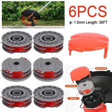 6pcs Trimmer Strimmer Spool & Line Double Autofeed with 1 Cover For Flymo FLY021