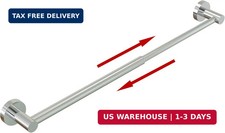 Towel Bar - Adjustable 304 Stainless Steel Towel Holder for Bathroom Sturdy an
