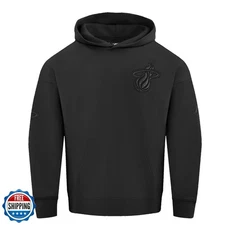 Pro Standard Mens NBA Miami Heat Neutral Fleece Pull Over Hoodie 