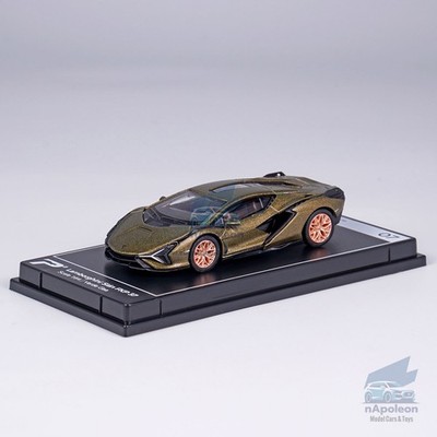 1/64 Lamborghini Sian FKP 37 Model Car Diecast Vehicle Collection Kid Gift Green